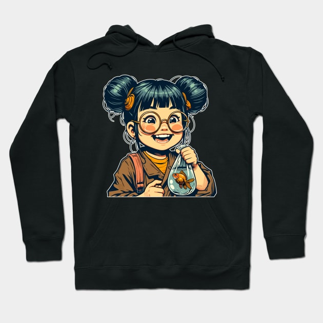 Little Girl's Precious Goldfish Moment Hoodie by Half Sugar Boba